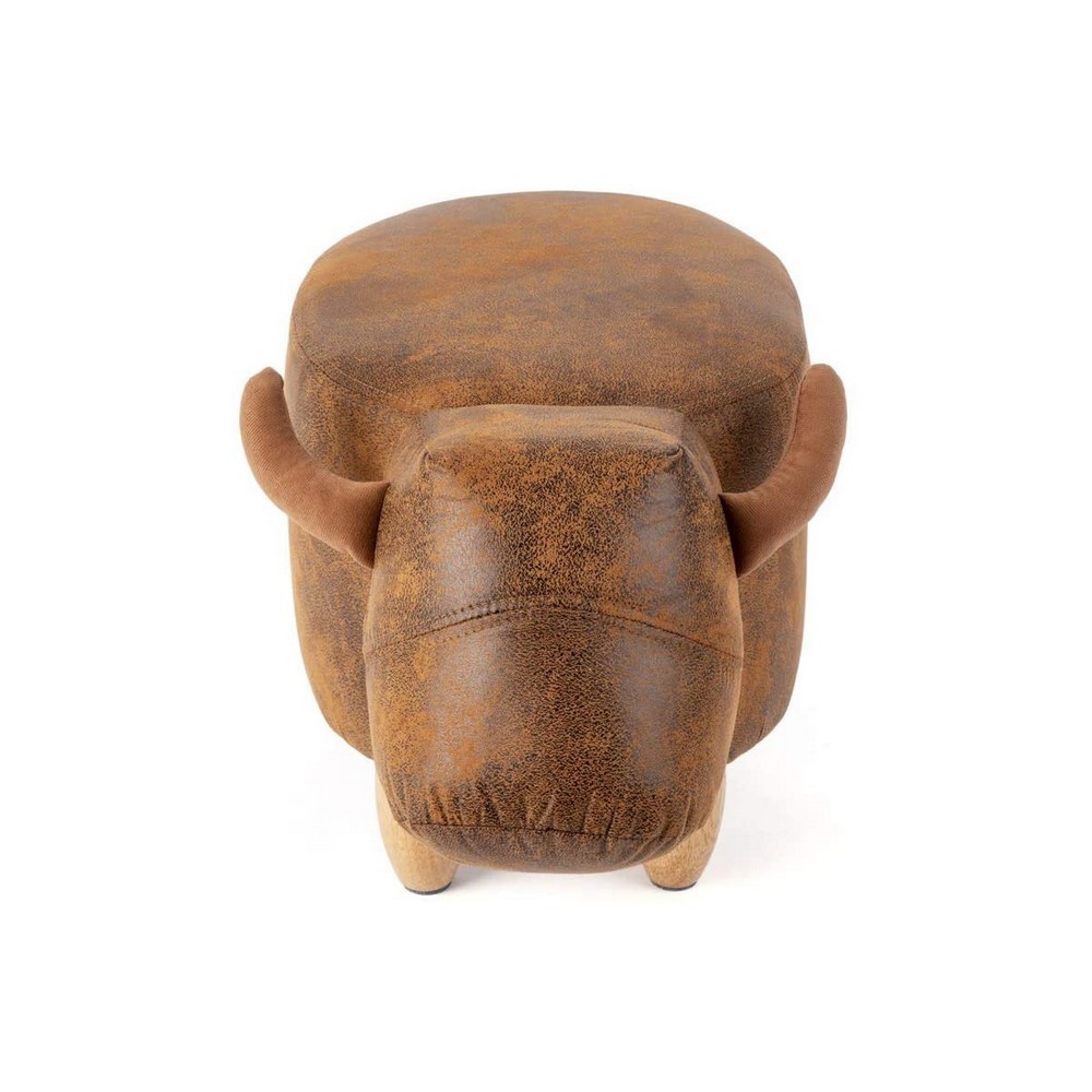 Acquista online Balvi Stool Pouf the Cow Brown faux leather with wooden legs code 26935 Balvi